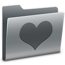 Heart, valentine, Folder, love Gray icon