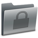Folder, secure Gray icon