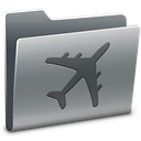 Folder, travel Gray icon