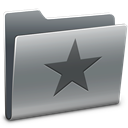 Folder, star, Favourite, bookmark Gray icon