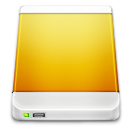 drive, Device, External Goldenrod icon