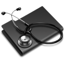 stethoscope, Black DarkSlateGray icon