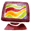 Computer Maroon icon