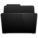 Black, Folder, open Black icon