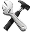 hammer, Setting, config, Configure, utility, tool, preference, option, Code, Build, Screwdriver, configuration Black icon