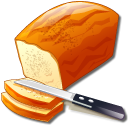 Bread, sliced, food Black icon