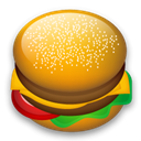 food, hamburger Black icon