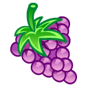 Fruit, grape Black icon