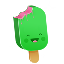 smile, Emoticon, Emotion, Fun, happy, funny, Cream, Ice LimeGreen icon