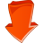 Down, download, Circus, Descend, descending, Decrease, fall OrangeRed icon