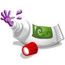 monster, toothpaste Black icon