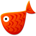 redfish, Cartoon OrangeRed icon