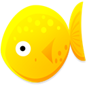yellowfish, Cartoon Gold icon