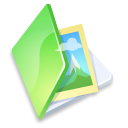 pic, Folder, green, photo, picture, image Black icon