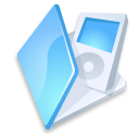 Blue, Folder, ipod Black icon