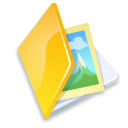 Folder, yellow, pic, photo, image, picture Black icon