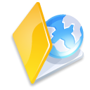 Folder, web, yellow Black icon