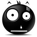 Emotion, shocked, Avatar, Emoticon, Face Black icon