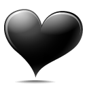 Face, Heart, Emotion, valentine, Emoticon, Black, love, Avatar Black icon