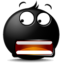 horror, Emoticon, Avatar, Emotion, Face Black icon