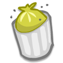 Full, recycle bin, Trash Black icon