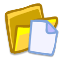 Folder, File, document, paper Black icon