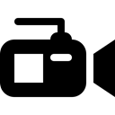 video camera, video, Tools And Utensils, Side View, Cameras, interface, Video Cameras, tool, videos, Camera Black icon