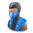 mortalkombat, Cartoon Black icon