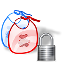 security, Lock, Bib, locked Black icon