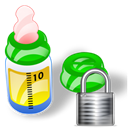 feeding, locked, security, Bottle, Lock Black icon