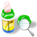 Bottle, feeding, zoom Black icon