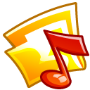 sound, Folder, voice Gold icon