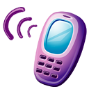 Mobile, Cell phone, ringtone Purple icon