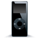 nano, mp3 player, ipod, Black Black icon