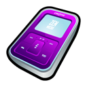 creative, purple, Micro, zen, ipod, mp3 player Black icon