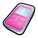 Micro, pink, ipod, creative, mp3 player, zen Black icon