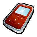 zen, ipod, red, mp3 player, creative, Micro Black icon