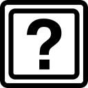 question mark, Questioning, Square Outline, Box Outline, Box, Squares, square, Question Sign, signs, question Black icon