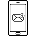 By Phone, tools, messages, new, Tools And Utensils, checking, phone, Email, mobile phone, emails Black icon