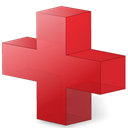 red, cross Crimson icon