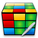 Edit, writing, cube, write Black icon