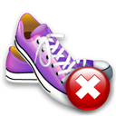 cancel, stop, Close, shoes, no Black icon