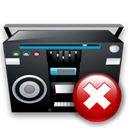 stop, recoder, cancel, no, Close, tape Black icon