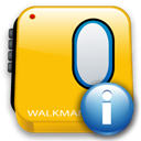 Info, walkman, about, Information Gold icon