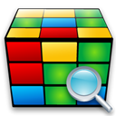 zoom, cube Black icon