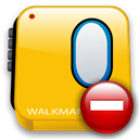 Del, walkman, delete, remove Gold icon