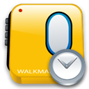 Alarm, history, walkman, Clock, alarm clock, time Gold icon