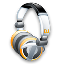 Headphone, Dj, Headset, disc jockey Black icon