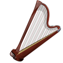 instrument, arpa Black icon
