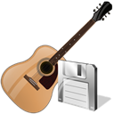 save, guitar, instrument Black icon